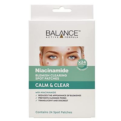 Balance Active Formula Niacinamide Spot Patches - Formulated with Niacinamide and Salicylic Acid. Reduce the Appearance of Blemishes and Redness. Target Breakouts.