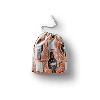 Bonamaison Printed Cotton Produce Bag with Drawstring, Reusable Grocery Bag, Biodegradable Eco-Friendly Bags, Travel Pouch, Sachet Bags, Shopping Bag, Eco Friendly, Foldable, Size: 30x40 Cm