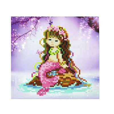 Pracht Creatives Hobby- Diamond Painting, Tableau avec Motif sirène et Accessoires, Set de Bricolage pour Peindre avec des Pierres Scintillantes, pour Enfants à partir de 5 Ans, 6040-20091, Multicolor