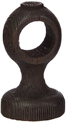 Gardinia Supporto Corto Chiuso per Ø 25 mm Satinato 5,5 cm, Legno, Coloniale Spazzolato, 5.5 cm