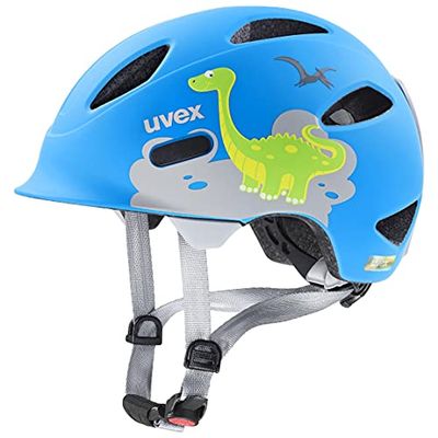 uvex oyo style - lichte fietshelm voor kinderen - individueel passysteem - uitbreidbaar met led-licht - dino blue matt - 50-54 cm