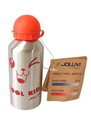 Joluvi Unisex Ecokid drinkfles, 550 ml, staal/citrus