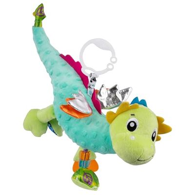 Playgro Amigo Sensorial, Dragón Polvoriento - Juguete para bebés - motricidad - sensorial para bebés - sonajero para bebés - motricidad para bebés - Juguete para niños - de Colores