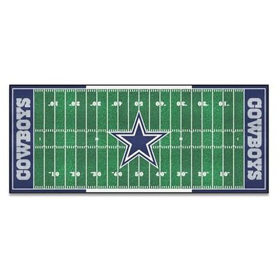 FANMATS NFL Dallas Cowboys Nylon Face Football Field Runner, 30"x72"