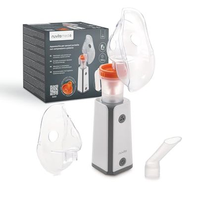Nuvita 5030 Aerosol Portátil de Pistón con Batería Recargable - Eficaz, Silencioso y Asequible para el Hogar y los Viajes