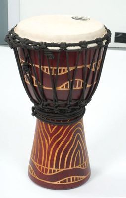 8 Inch Djembe Gember en Patch, Wit