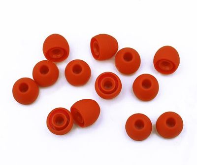 Xcessor 7 paar (set van 14 stuks) rubber siliconen oorkussens oordopjes voor in-ear oordopjes. Maat: S (klein). Rood