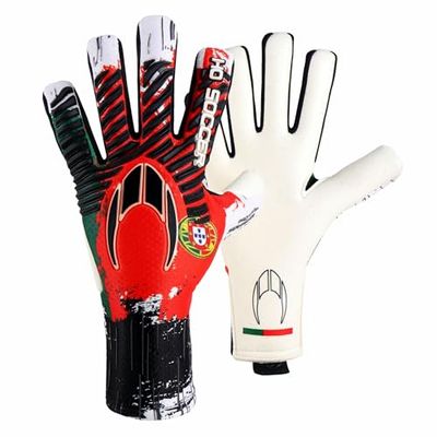 HO Soccer Pro Evolution Squadra Negative Portugal Gants de Gardien de But Unisexe pour Adulte Vert/Rouge