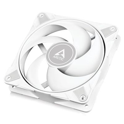 ARCTIC P12 Max - Ventilateur PC, Ventilateur de boîtier 120 mm Haute Performance, Régulation PWM 200-3300 RPM, Optimisé pour la Pression Statique, Mode 0dB - Blanc