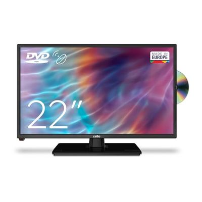 Cello C2220FSDE 22" (54,6 cm Diagonale) Full HD LED TV mit eingebautem DVD Player und DVBT2 S2 Triple Tuner