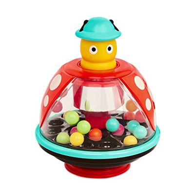 Battat Mariquita Ball Popping Toy for Toddlers – 20 Small & Colorful Balls – 12 Months + – Ladybug Pushtop, Multicolor, One Size (Branford BT4798Z)