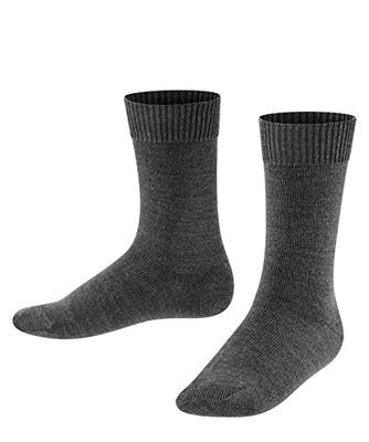 FALKE Uniseks-kind Sokken Comfort Wool K So wol eenkleurig 1 paar, Grijs Dark Grey 3070, 19-22