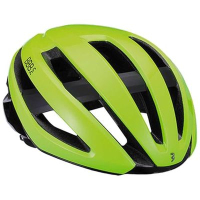 BBB Cycling Maestro BHE-09 Fietshelm voor volwassenen, uniseks, met luchtstroom koelsysteem, lichtgewicht, racefiets en e-road, glanzend neongeel, maat S (52-55 cm)