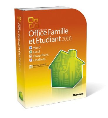 Microsoft Office Home and Student 2010, DVD, 32/64 bit, FR