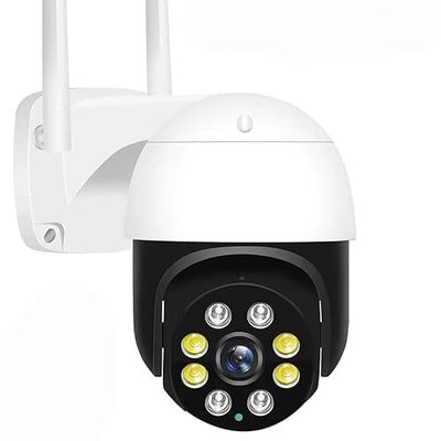 Rawrr 2K 4MP PTZ bewakingscamera buiten, draadloze IP-wifi-outdoor camera met automatische tracking, 2-weg audio, IP66 waterdicht, ondersteunt 64 GB SD-kaarten
