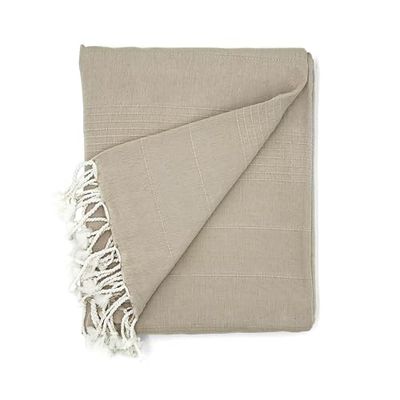 Cardenal Textil - Peñíscola Multi-Purpose Scarf, Bed Cover, Sofa Cover - Beige - 260 x 230 cm