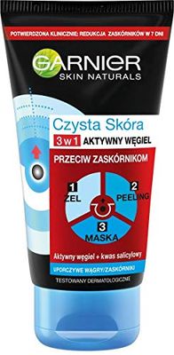 CZYSTA SKÓRA Intensiv WGIEL 3W1 ŻEL MYJĄCY DO TWARZY
