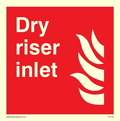 Dry riser inlet Sign - 100x100mm - S10