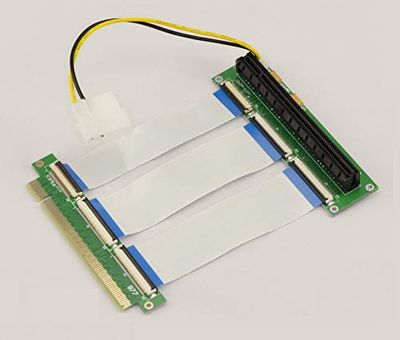 KALEA-INFORMATIQUE Riser tipo PCI Express expansion pad. Connettori PCIe x16 e cavi flessibili di tipo FPC da 10 o 30 cm.