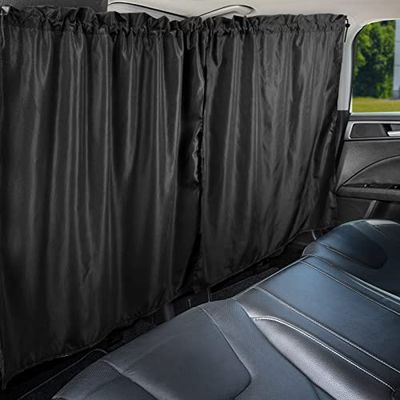 PAMASE Car Divider Curtain - Wide Car Privacy Blackout Shades with Storage Bag for Baby Nap, Removable Sedan SUV Van Sunshade Covers Screen for Car Camping Sleeping Accessories