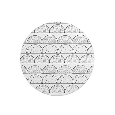 Questo Casa, Ronde digitaal bedrukte muismat, antislip onderkant, voor kantoor en thuis, diameter: 22 cm