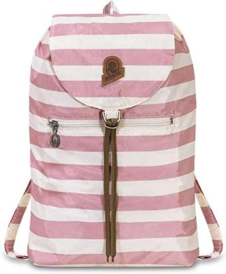Invicta Sac à Dos, Vintage Heritage; Minisac Sac à Dos à Cordon de Serrage, Sac à Dos Décontracté, Unisexe, Taille Unique 8 L, pour les Escapade & les Loisirs, avec Ceinture de Hanche Rosa/Blanc
