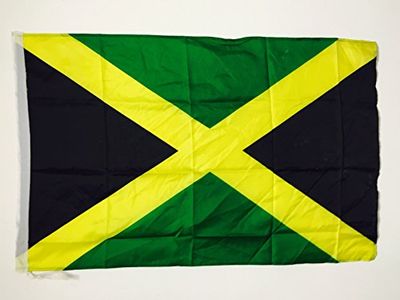 Jamaica Vlag 90x60 cm voor een paal - Jamaicaanse vlaggen 90 x 60 cm - Banner 2x3 ft met gat licht polyester - AZ FLAG