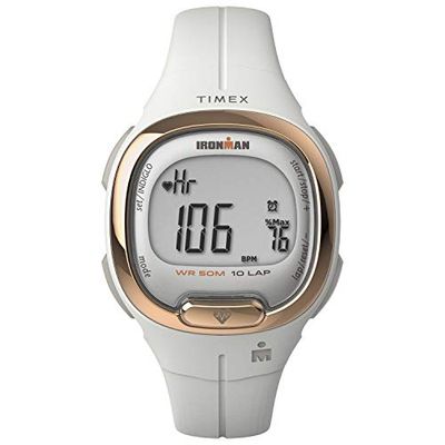 Timex Ironman Transit 33 mm damklocka - Vitt hartsarmband i två delar, digital urtavla, vit boett TW5M40400