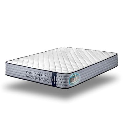 Cecotec Colchón Viscoelástico y Muelles Ensacados Flow 6700 Hybrid 105x190. Multicapa, Altura 26cm, Firmeza Alta, Independencia de Lechos, Transpirabilidad, Doble Cara para Invierno y Verano