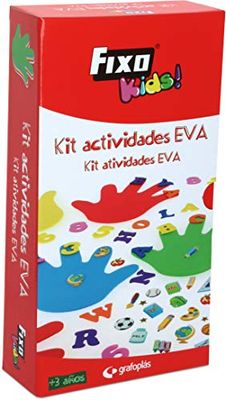 Fixo Activiteitsset van EVA-rubber, 25 figuren, decoratieve sticker met reliëf, model hand, 31 x 16 cm