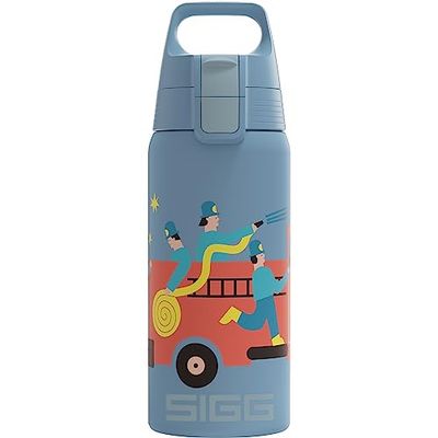 Sigg - Borraccia Termica Bambini - Shield One Therm Bevande gassate - Ermetica - Lavabile in lavastoviglie - Senza BPA - Acciaio inossidabile riciclato al 90% - 0,5L