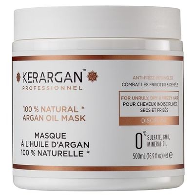 Kerargan - Argan oil mask to nourish and strengthen curls - For curly hair - Sulphate, paraben and silicone free - 500 ml