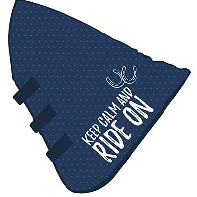 PFIFF 102658 Keep Calm Cache-Cou pour Couverture Anti-Mouches Bleu