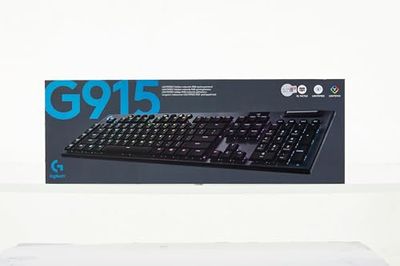 Logitech G 915 LIGHTSPEED Tastiera meccanica da gioco, switch tattile GL con profilo piatto, layout scandinavo, carbonio