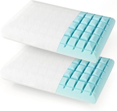 FANTASK Juego de 2 Almohadas refrigerantes, 40 x 60 cm, cojín de Gel con Funda Lavable a máquina