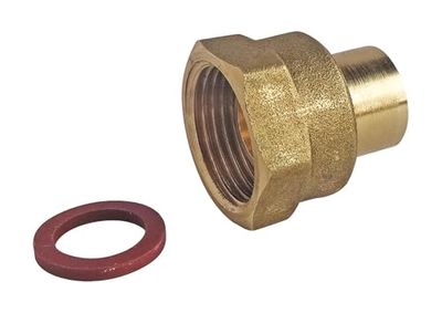 SOMATHERM FOR YOU, 2 piezas de soldadura de latón para tubo de cobre Ø14 mm, tuerca giratoria hembra 20/150, compatible con aparatos de gas butano/propano, sellado asegurado