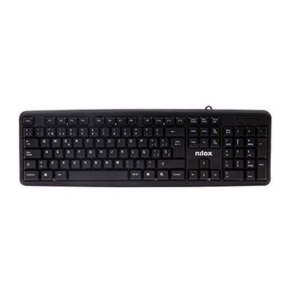 NILOX Clavier NXKBE000002 Espagnol QWERTY Noir