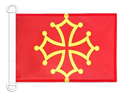 AZ FLAG Nautisk flagga språkprovinsen 45 x 30 cm - Occitan territorium båt flagga - Occitanien 30 x 45 cm