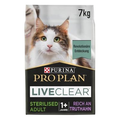 PURINA PRO PLAN Liveclear Crocchette per Gatti Adulti Sterilizzati con Tacchino Sacco da 7kg