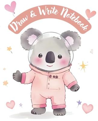 Draw & Write Notebook: A Koala Space-Themed Composition Notebook for Kids to Create Stories and Draw Adventures
