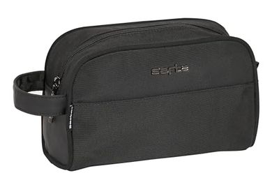 Safta Business - Trousse Scolaire pour Enfant avec poignée, Facile à Nettoyer, Confortable et Polyvalente, qualité et résistance, 24 x 10 x 15 cm, Couleur Noire, Noir, Estándar, Décontracté