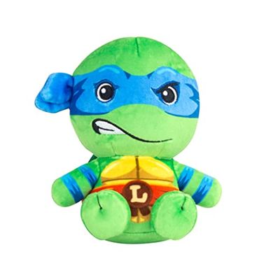 Club Mocchi Mocchi Tomy - Peluche Tortues Ninja Leonardo 15 cm- Peluches TMNT à Collectionner - Jouets sous Licence Officielle - Figurines d'action - Jouet Tortues Ninja +3 Ans