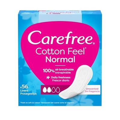 Carefree Calças Cotton Feel normal, 56 unidades (embalagem de 1) (a embalagem pode variar)
