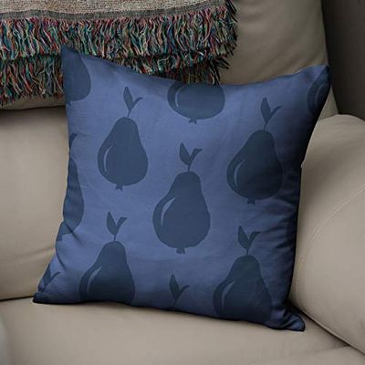 BonaMaison Fodera per Cuscino Blu Cotone e Copricuscini Federa per Divano Casa Soggiorno Camera da Letto Decorazione Interni ed Esterni, Dimensioni: 50x50 - Prodotta in Turchia