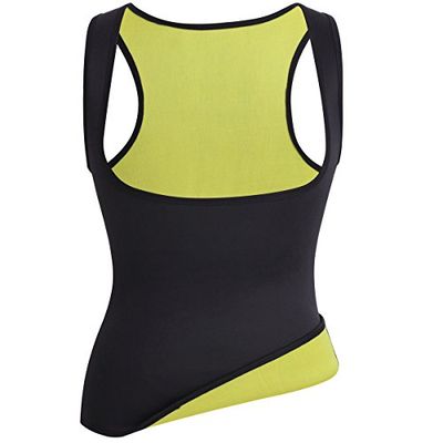 Dames neopreen afslankshirt sauna vest hot zweet body shaper voor gewicht verlies geen ritssluiting zwart - M