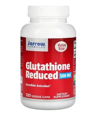 Jarrow Formulas Glutathion Réduit 500mg - 120 Vcaps - Antioxydant Puissant - Complément Alimentaire de Qualité Supérieure