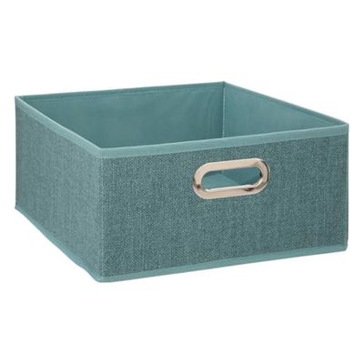Five - Scatola portaoggetti, 31 x 31 x 15 cm, colore: Blu petrolio