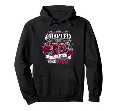 Womens Chapter 59 Fabulous Since 1966 59th Birthday Queen Felpa con Cappuccio