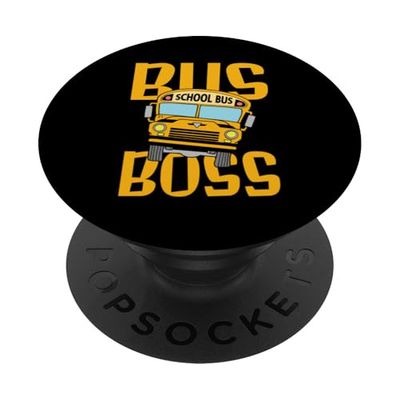Bus Boss Orgulloso Conductor de autobús escolar PopSockets PopGrip Adhesivo