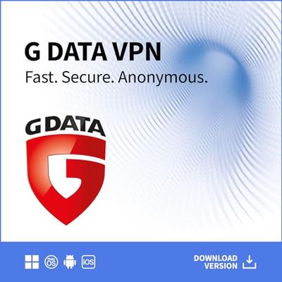 G DATA VPN | 10 dispositivos | 1 año | PC/Mac/Android/iOS | Made in Germany | navegación anónima | código por correo electrónico